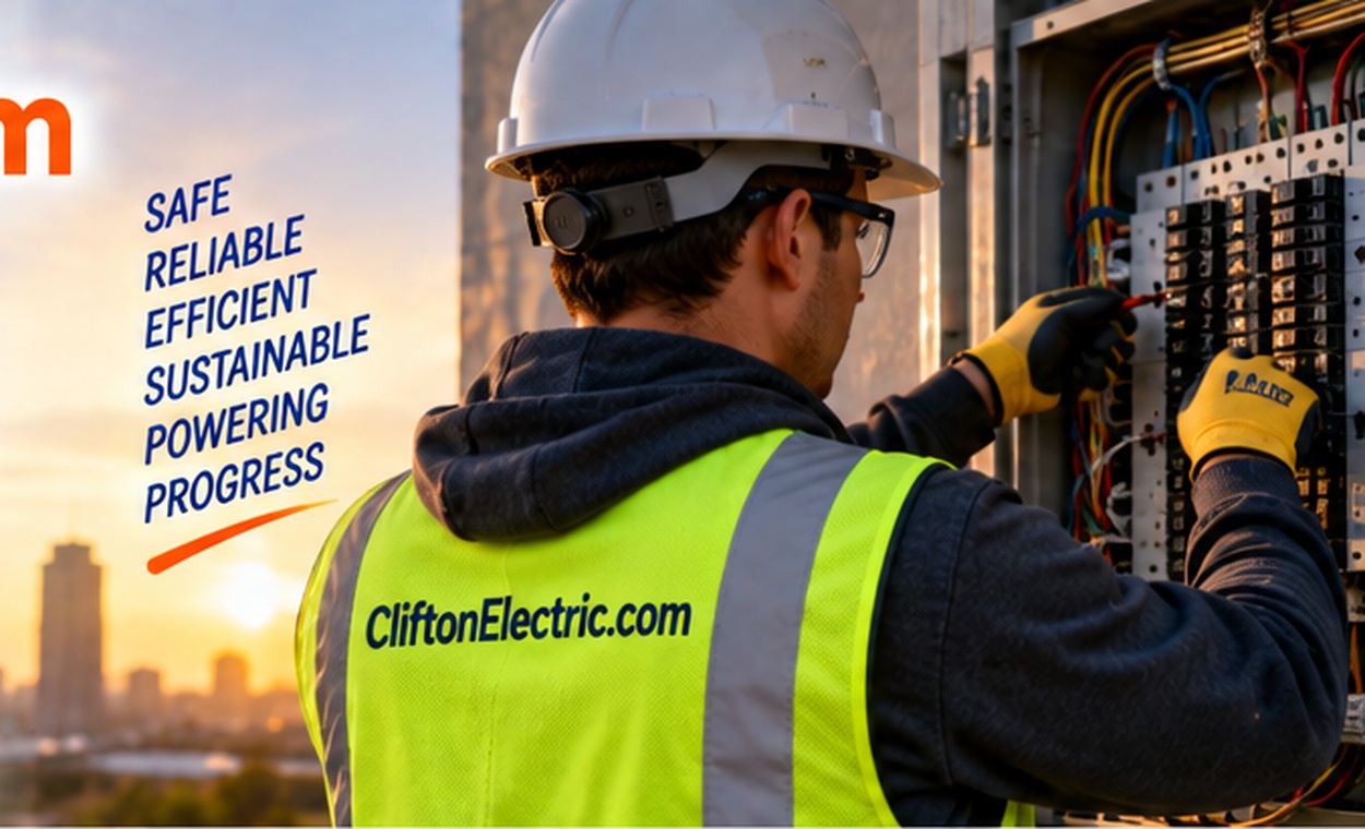 Professional electrician servicing an electrical panel